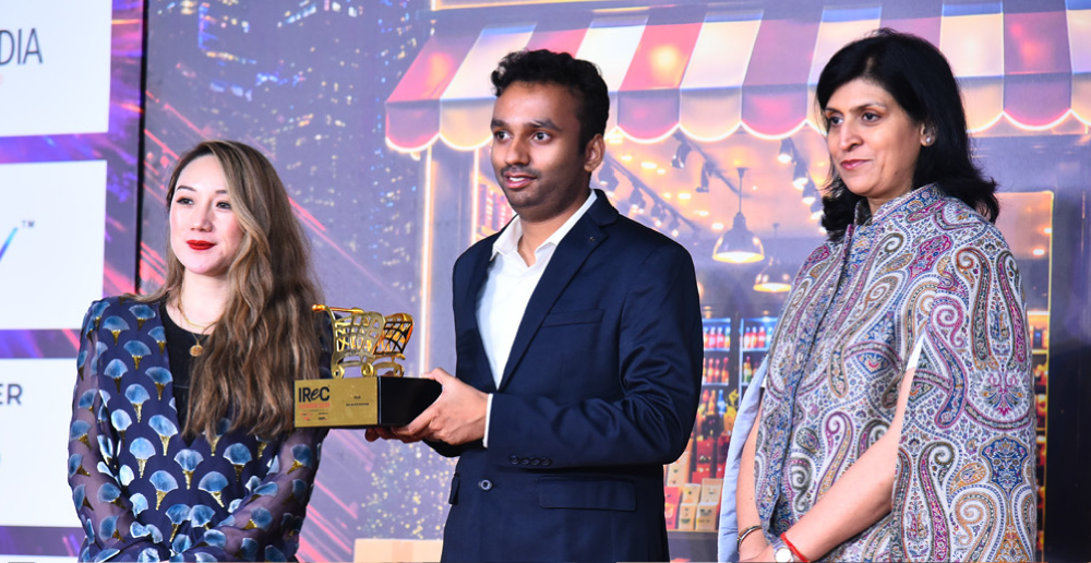 Award winner receiving recognition